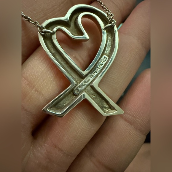 Tiffany & Co. Sterling Silver Paloma Picasso Loving Heart Chain Necklace 24" - Picture 7 of 10